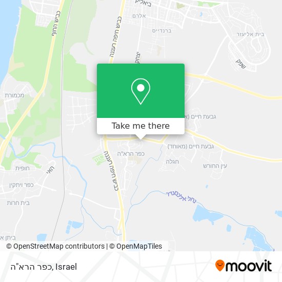 כפר הרא"ה map