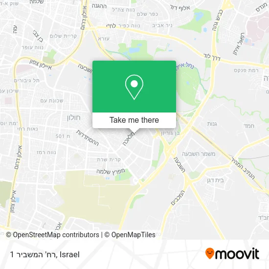 Карта רח' המשביר 1