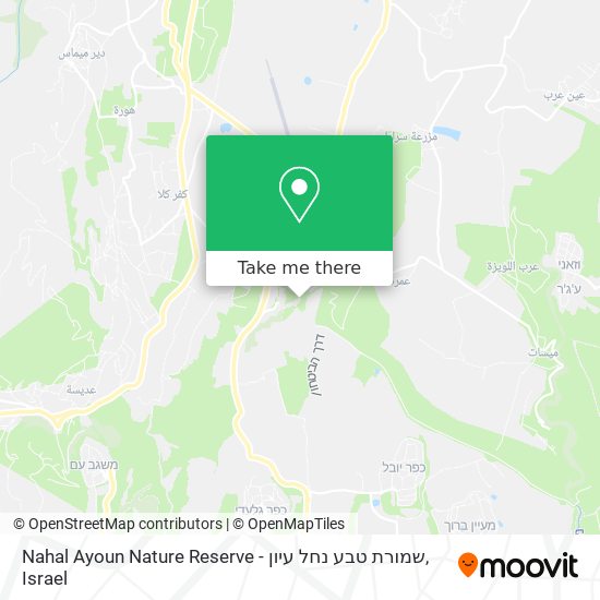 Nahal Ayoun Nature Reserve - שמורת טבע נחל עיון map