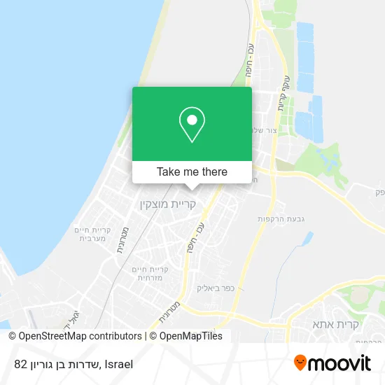 Карта שדרות בן גוריון 82