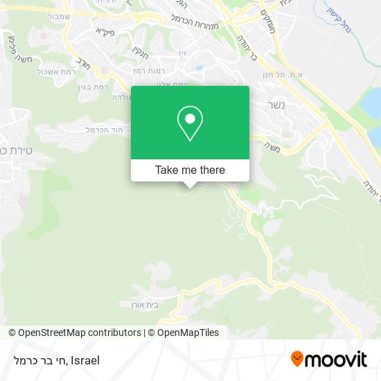 חי בר כרמל map