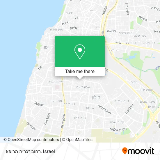 Карта רחוב זכריה הרופא