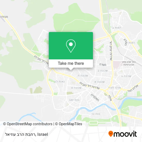 Карта רחבת הרב עוזיאל