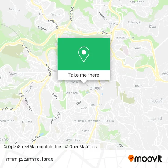 מדרחוב בן יהודה map