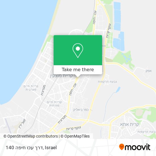 Карта דרך עכו חיפה 140