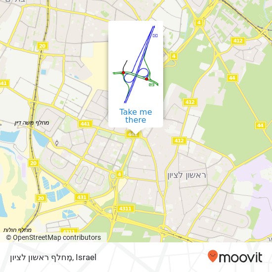 מֶחלף ראשון לציון map