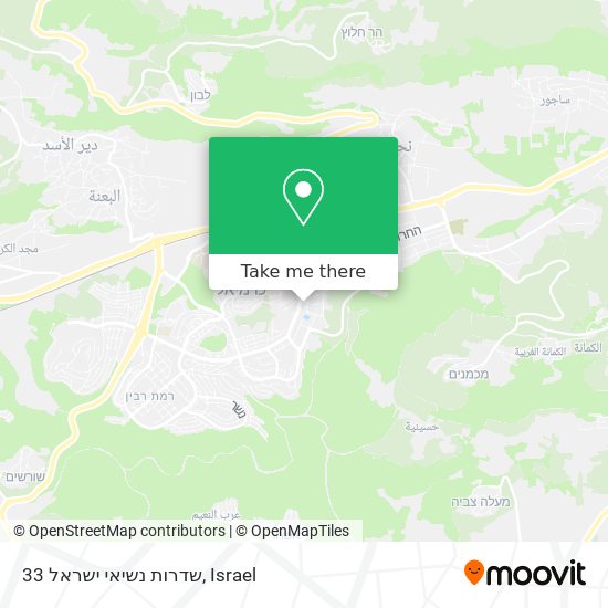 Карта שדרות נשיאי ישראל 33
