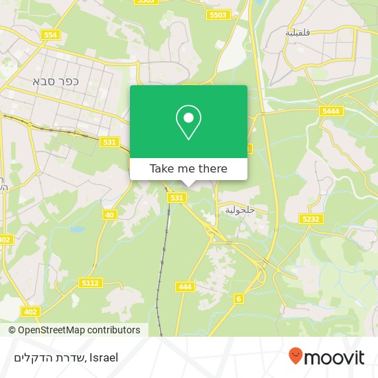 שדרת הדקלים map