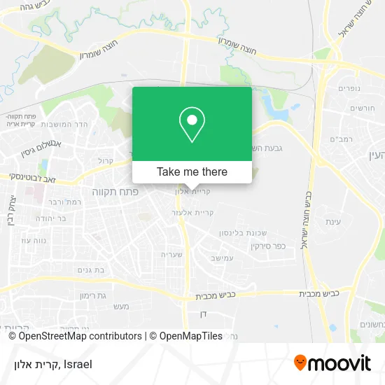 Карта קרית אלון