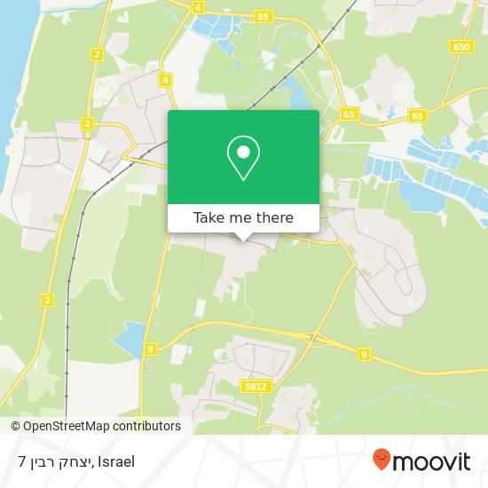 יצחק רבין 7 map