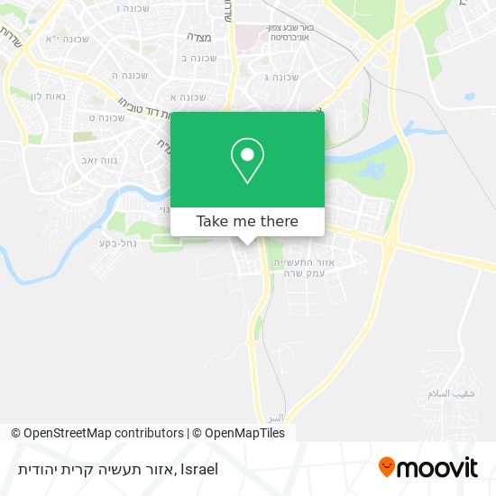 Карта אזור תעשיה קרית יהודית