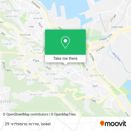 Карта שדרות טרומפלדור 29