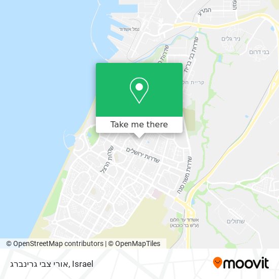 אורי צבי גרינברג map