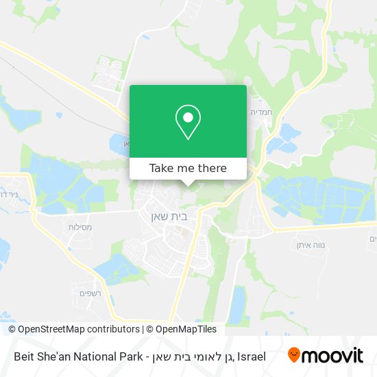 Beit She'an National Park - גן לאומי בית שאן map