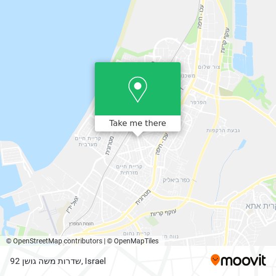 שדרות משה גושן 92 map