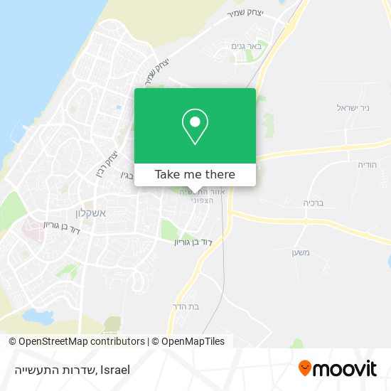 שדרות התעשייה map
