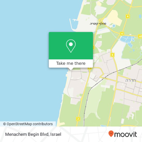 Menachem Begin Blvd map