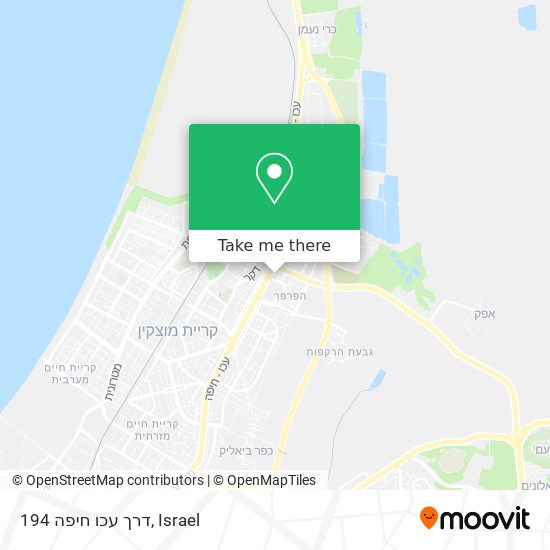 Карта דרך עכו חיפה 194