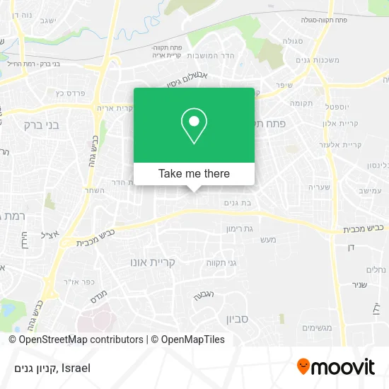 Карта קניון גנים