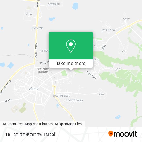 שדרות יצחק רבין 18 map