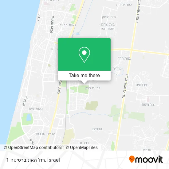 Карта רח' האוניברסיטה 1