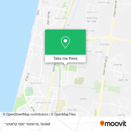 Карта פרופסור יוסף קלאוזנר