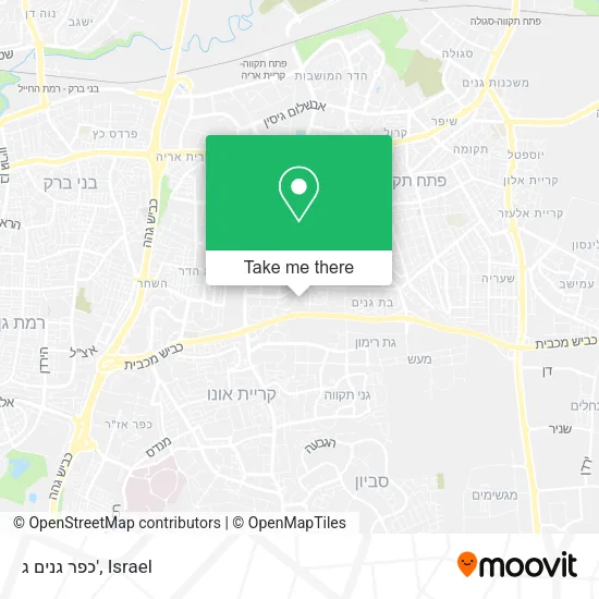 Карта כפר גנים ג'