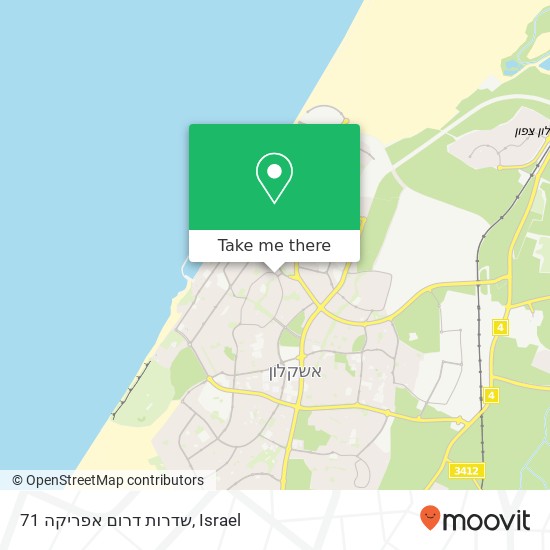 שדרות דרום אפריקה 71 map