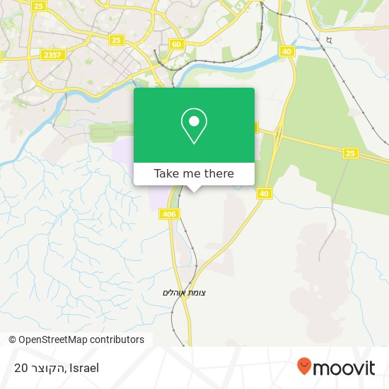 הקוצר 20 map