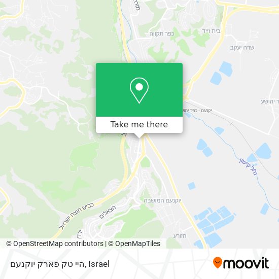 היי טק פארק יוקנעם map