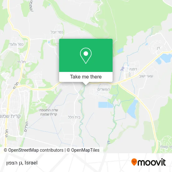 Карта גן הצפון