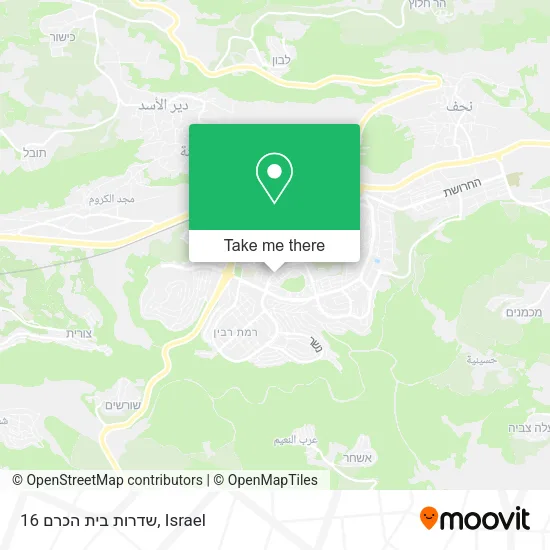 Карта שדרות בית הכרם 16