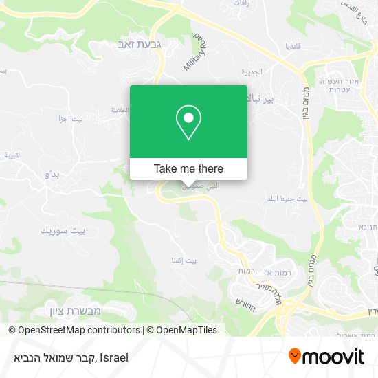 קבר שמואל הנביא map