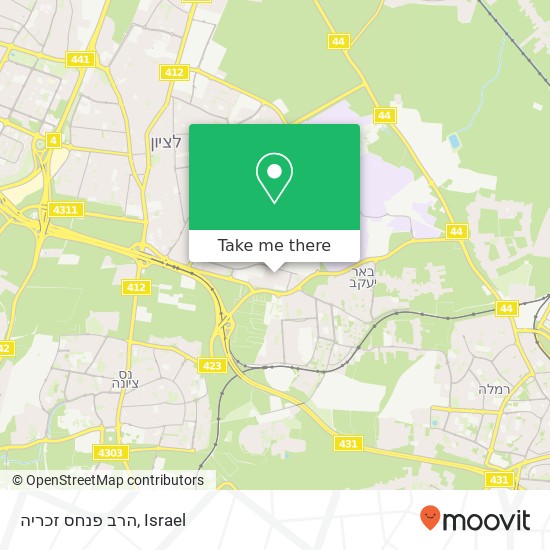 הרב פנחס זכריה map