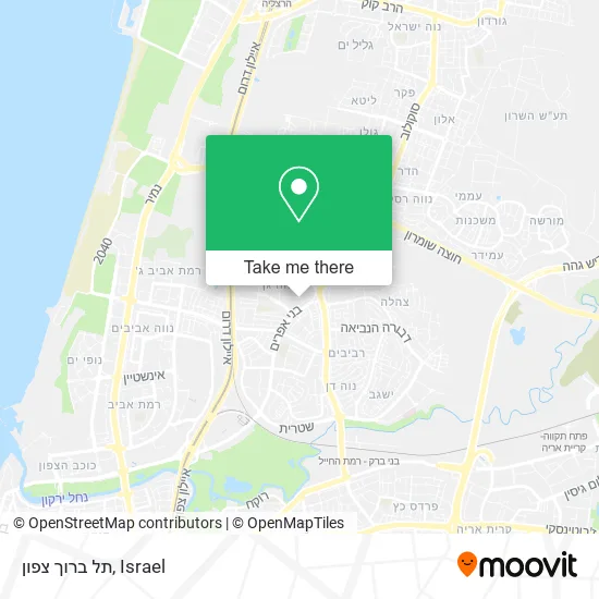 Карта תל ברוך צפון