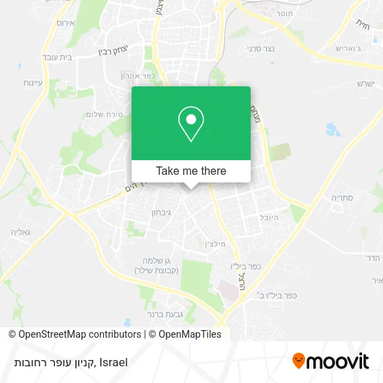 Карта קניון עופר רחובות