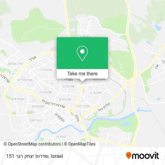Карта שדרות יצחק רגר 151