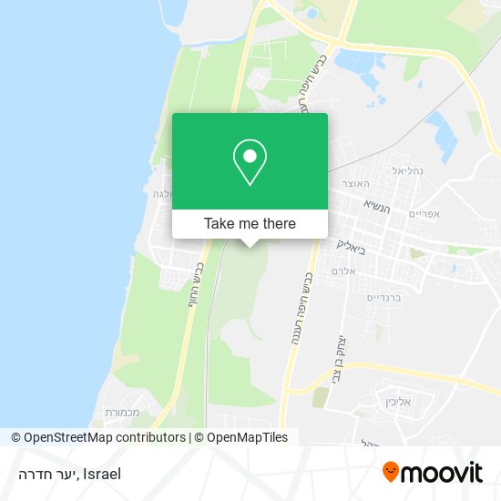 יער חדרה map