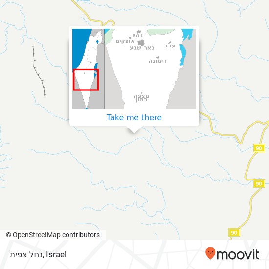 נחל צפית map