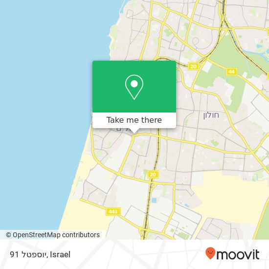 יוספטל 91 map