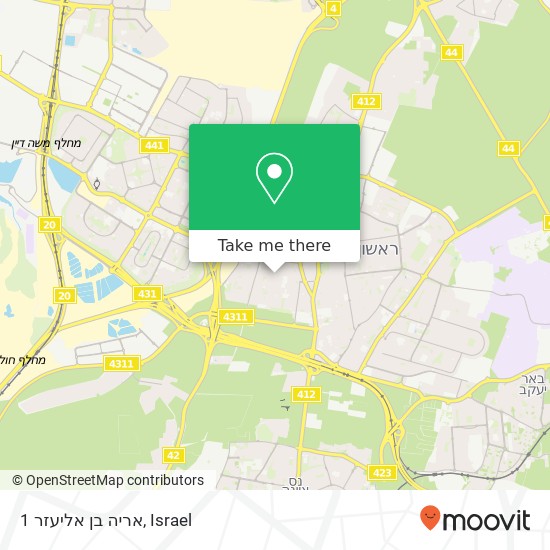 אריה בן אליעזר 1 map