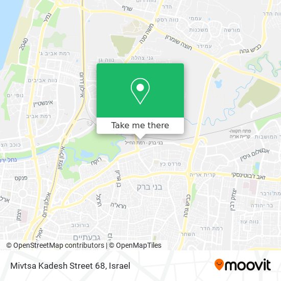 Карта Mivtsa Kadesh Street 68