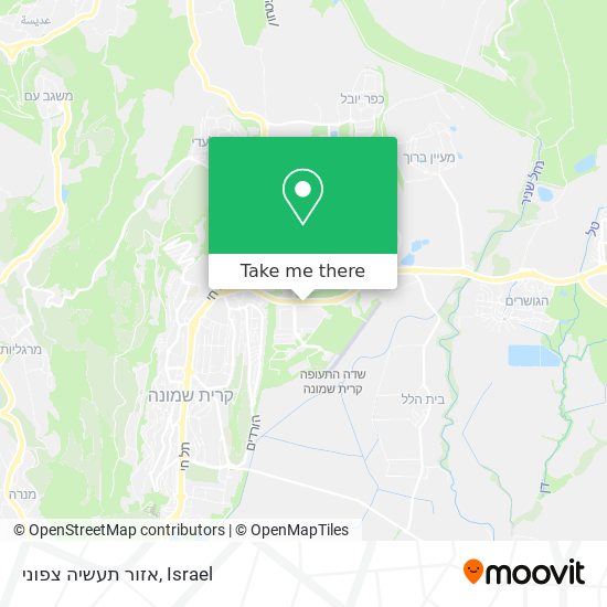 אזור תעשיה צפוני map