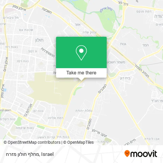 Карта מחלף חולון מזרח