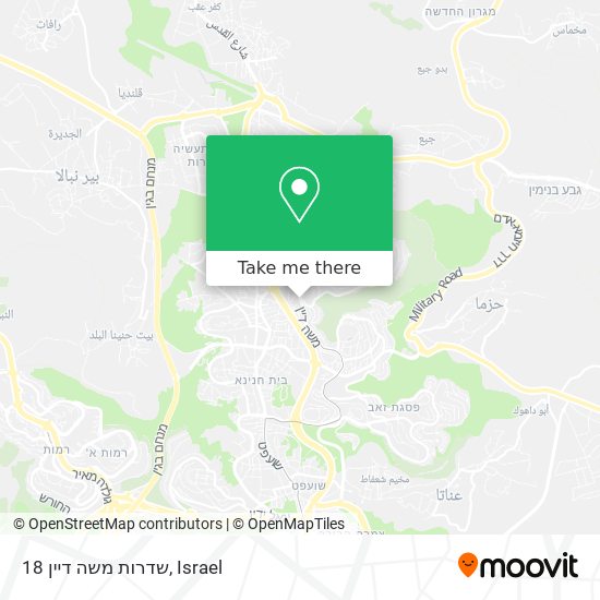Карта שדרות משה דיין 18