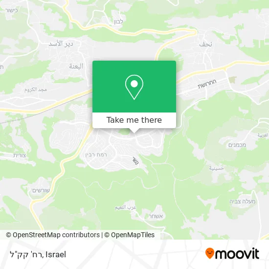 Карта רח' קק"ל