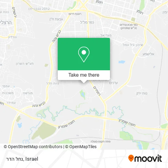 Карта נחל הדר