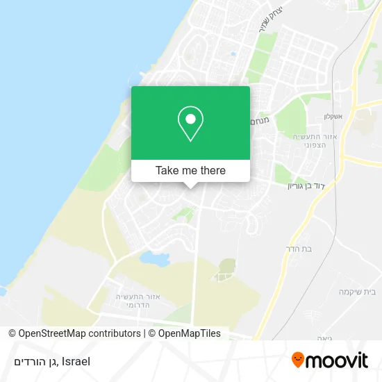 Карта גן הורדים