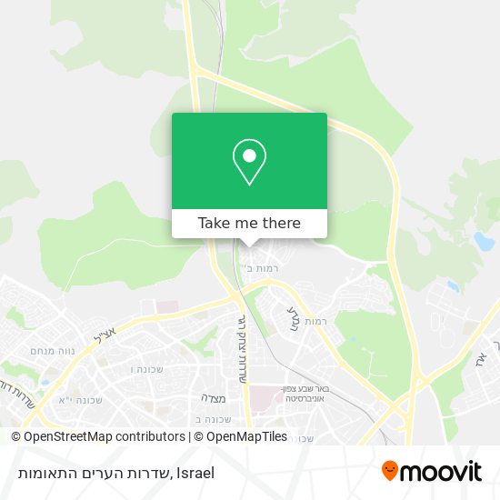 שדרות הערים התאומות map