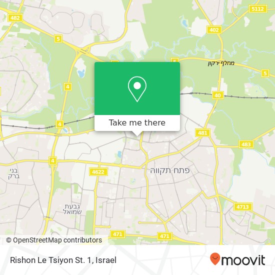 Rishon Le Tsiyon St. 1 map